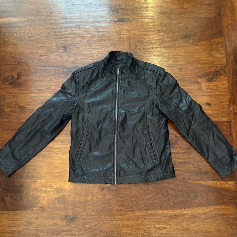 Boss by Hugo Boss men's leather jacket